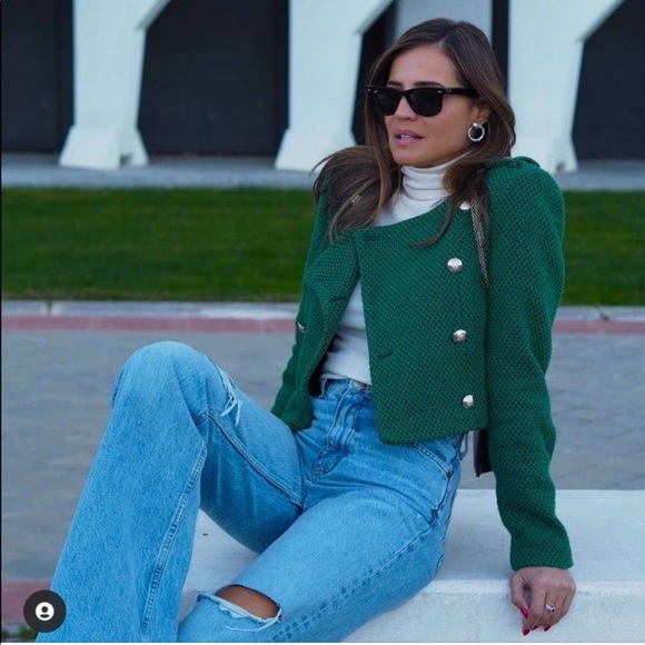 ZARA textured weave jacket - Picture 9 of 14